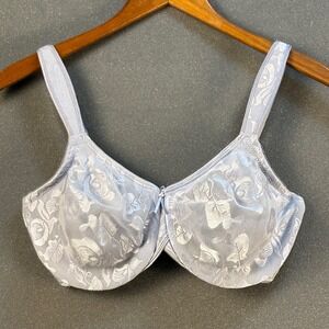 Wacoal Full‎ Figure Soft Cup Bra Floral Lace Pink Ribbon Support Plus Size 34DD